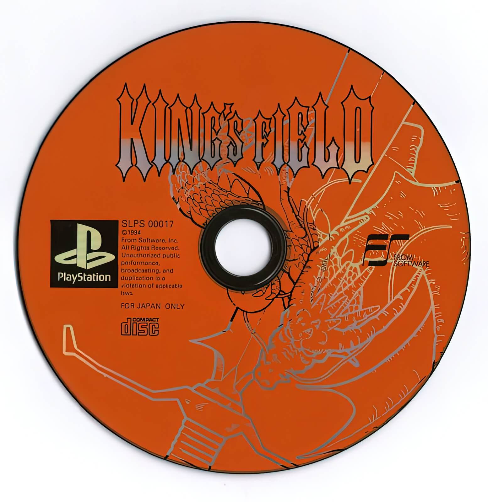 Лицензионный диск King's Field 1994 для PlayStation